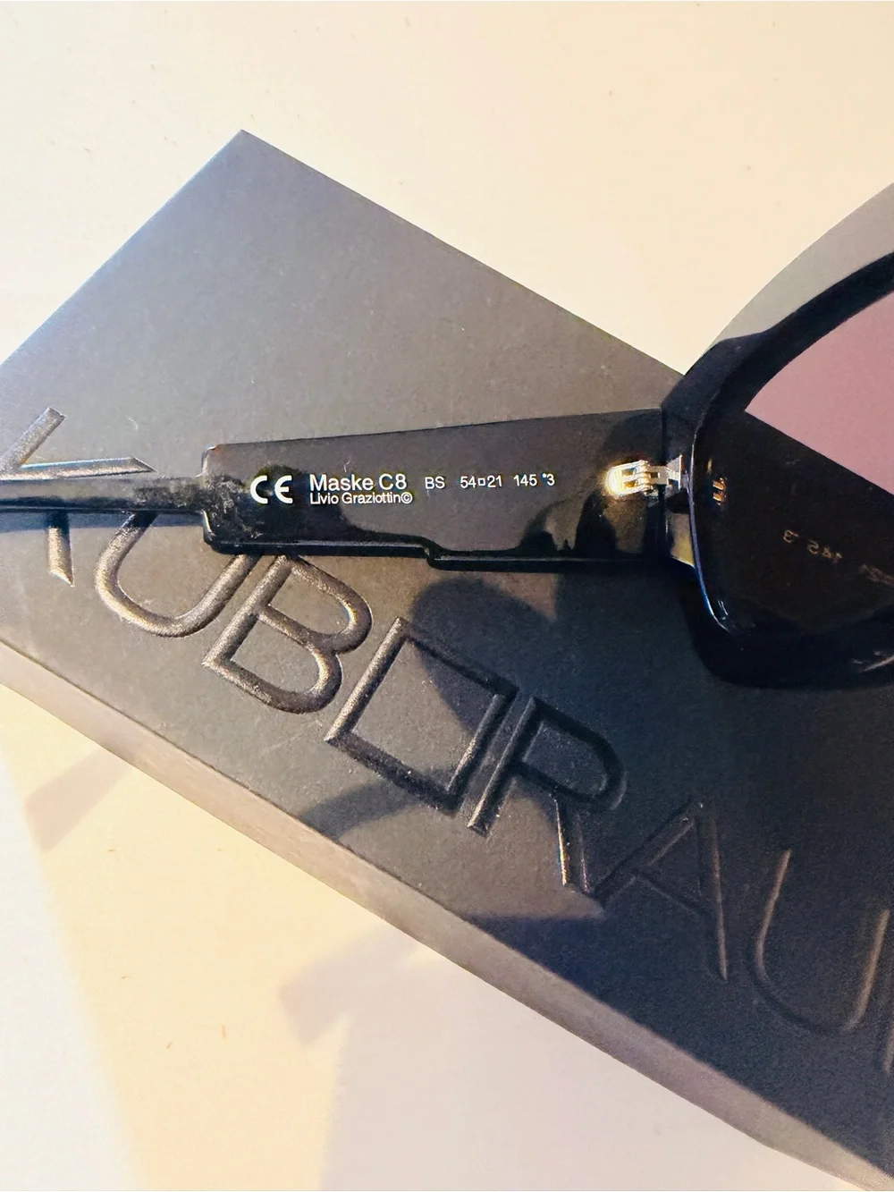 Kuboraum Mens Black Sunglasses -  Gloss Black Frame
